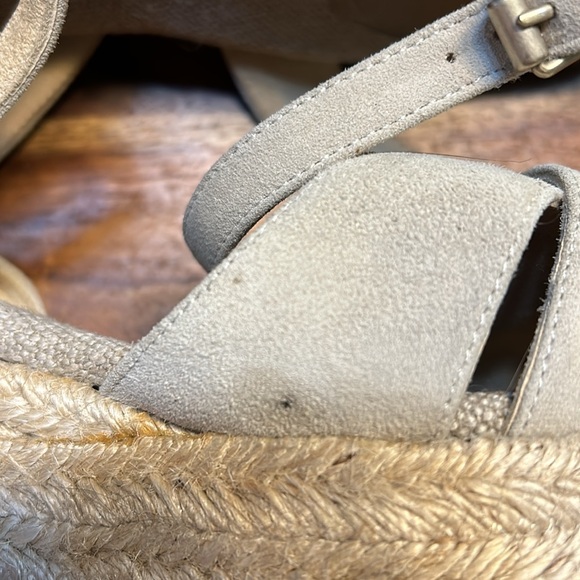 BODEN - espadrilles wedge sandals suede cream size 40 bohemian - Picture 8 of 13